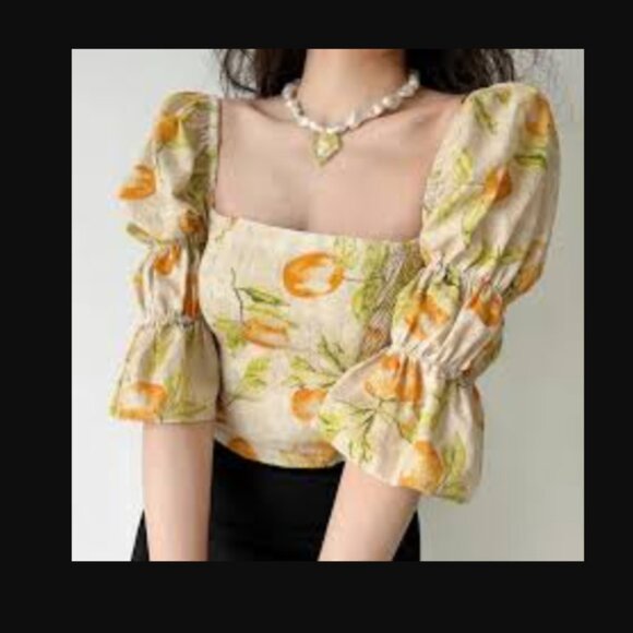 Urban outfitters Orange Crop top - Picture 1 of 2